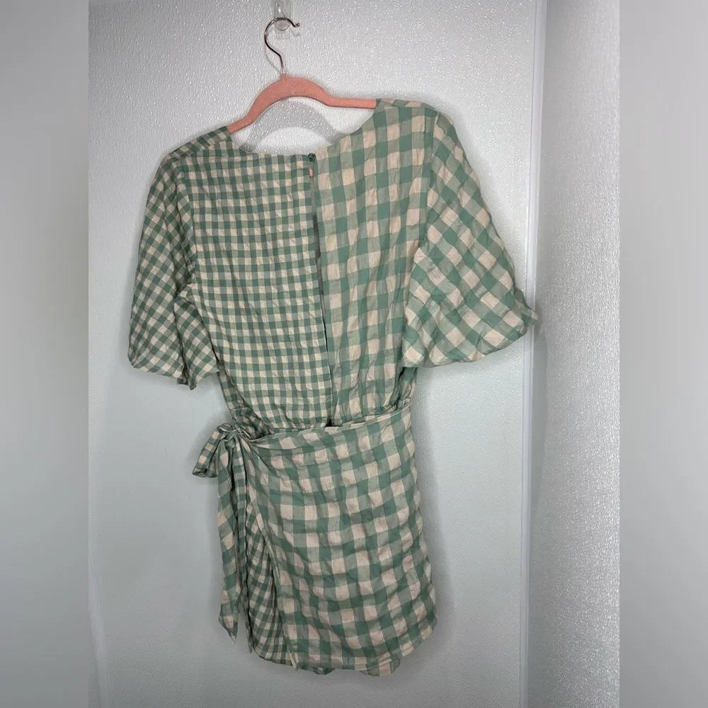 Talulah Gingham Wrap Romper - Picture 4 of 6